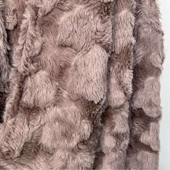 ANTHROPOLOGIE Elevenses Brown Faux Fur Waterfall Vest Size Small - Picture 5 of 7